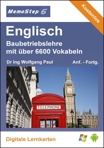Picture of Englisch Vokabeln Baubetriebslehre (Vokabelliste)